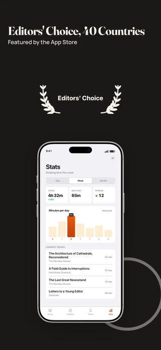 Slide 4 of Editorial: Editors' Choice, 40 Countries — Featured by the App Store
