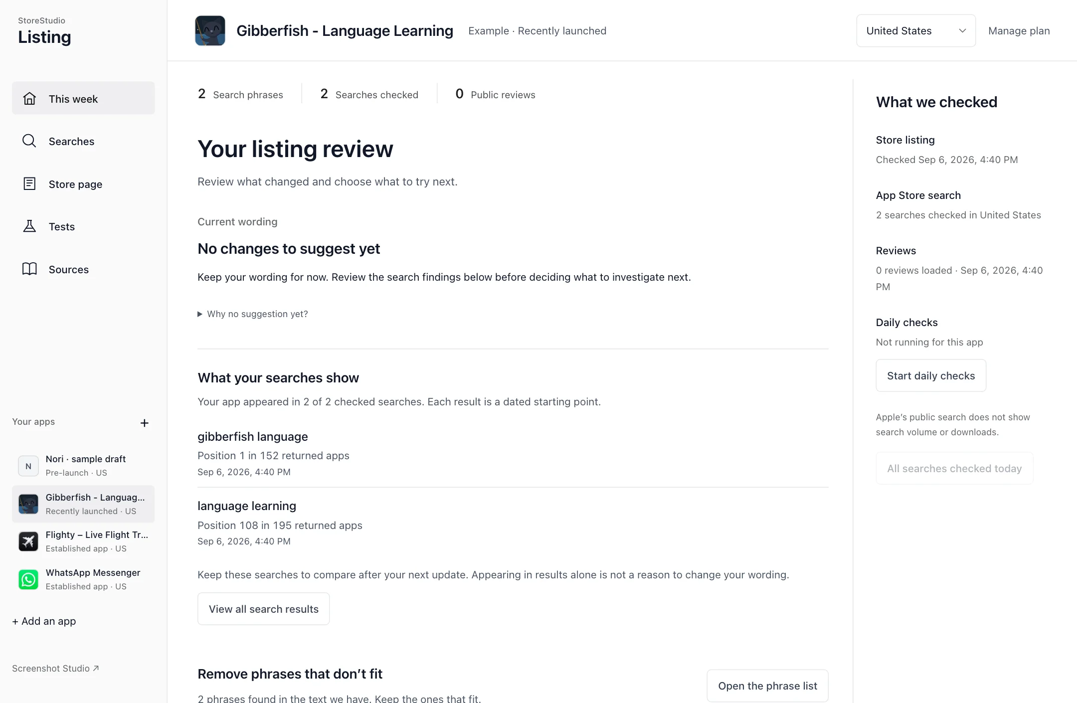 Gibberfish in Listing’s This week view.